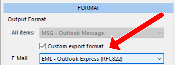 Export Format EML