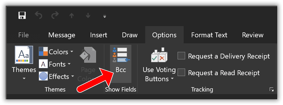 Enabling BCC field