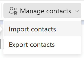 Manage Contacts - Import