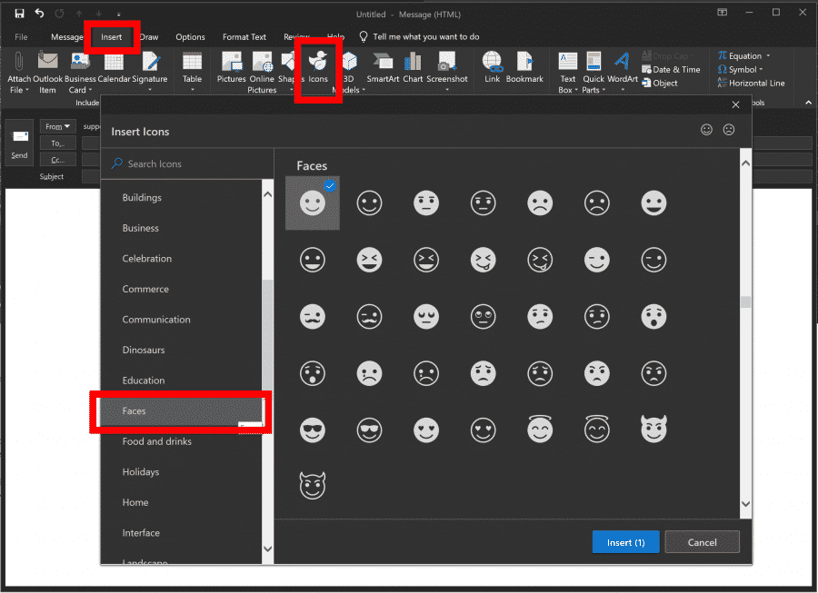 How to Insert Emojis in Outlook email | Outlooktransfer.com