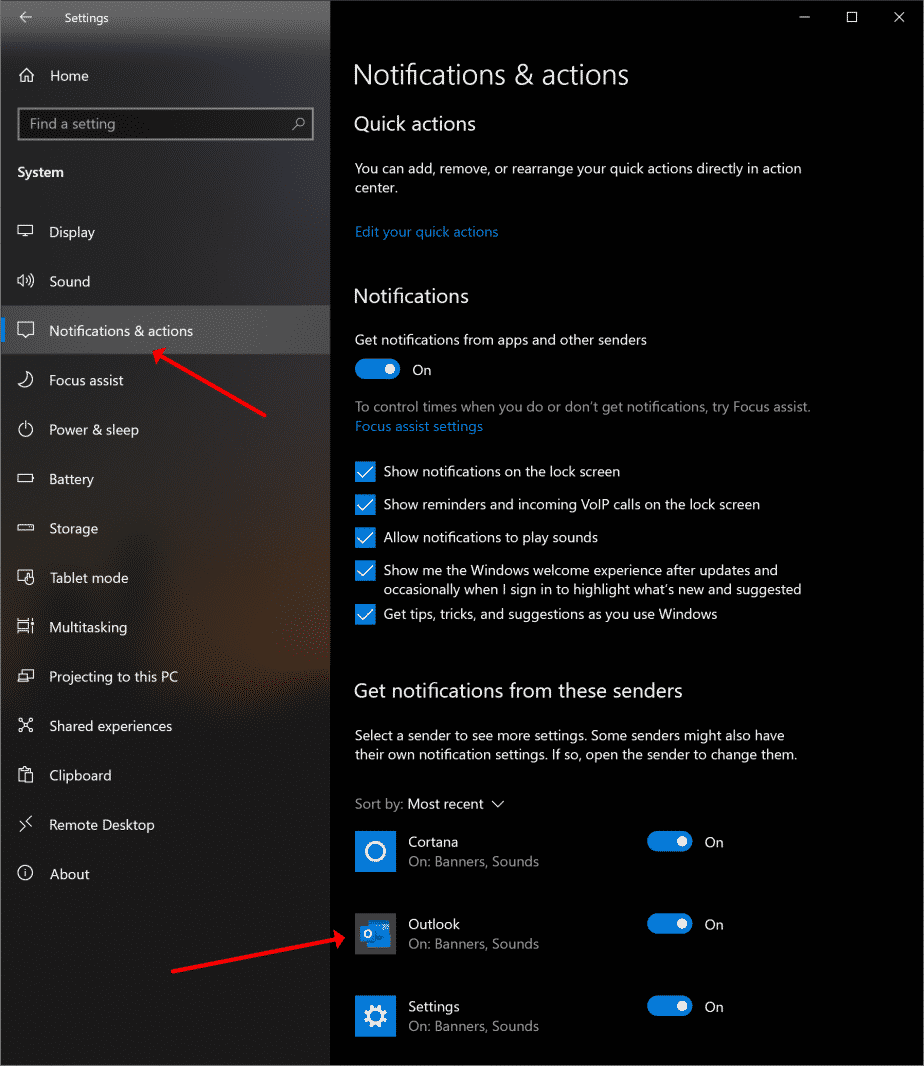 System setting. Включить всплывающее оповещение в оутлук. Оповещение Windows 10 письмо. Setting Notification about changes in Computer settings.