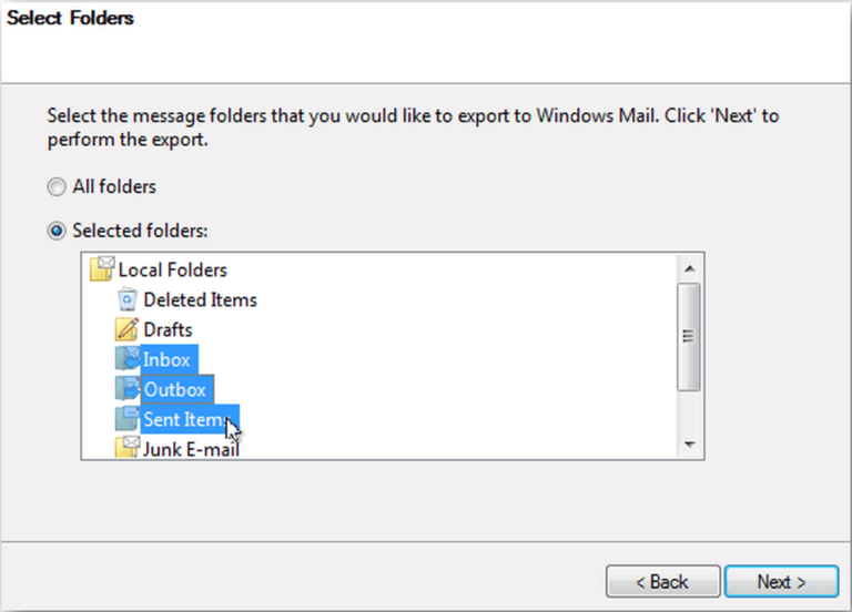 Export Windows Live Mail Messages To Outlook Or Standalone Pst